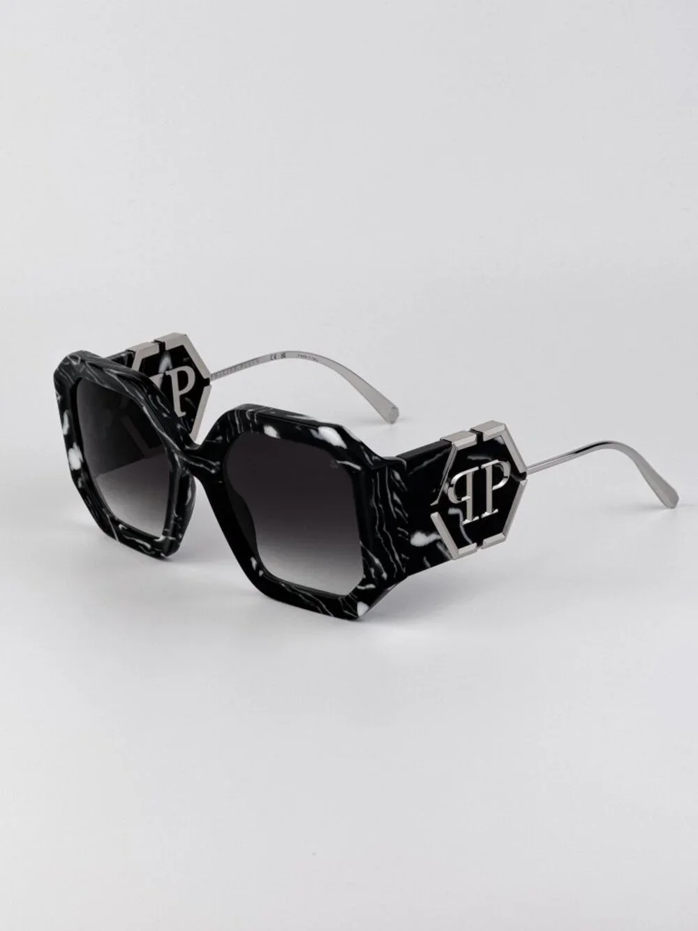 Philipp Plein Women’s Sunglasses Patterned Black Grey Gradient SPP067 0721